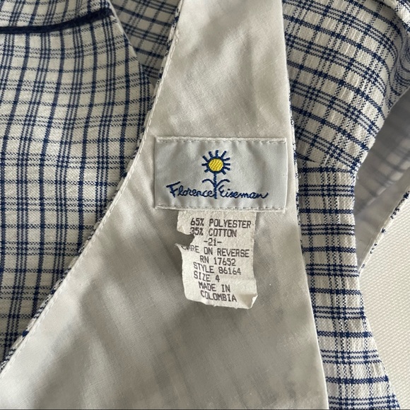 Florence Eiseman Plaid Fish Motif Girls Top Sz 4 - Picture 6 of 6